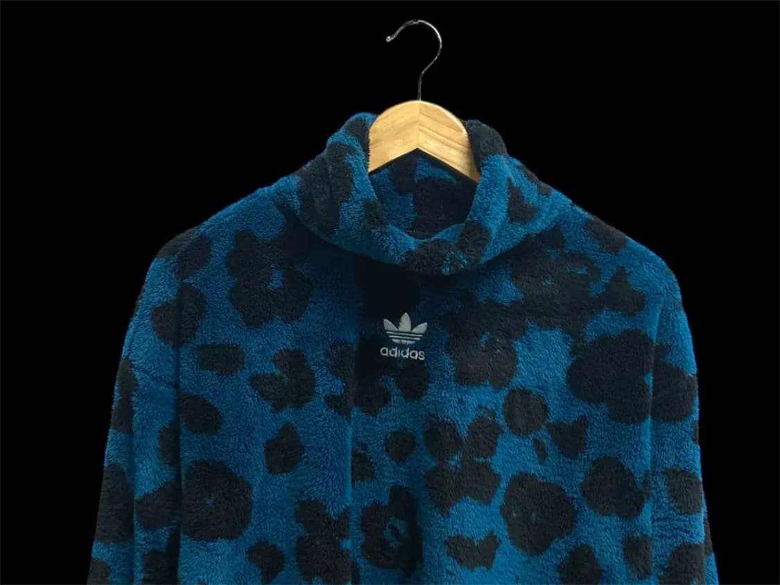 아디다스 쉐르파 레오파드 스웨터 블루 S 상품이미지2
