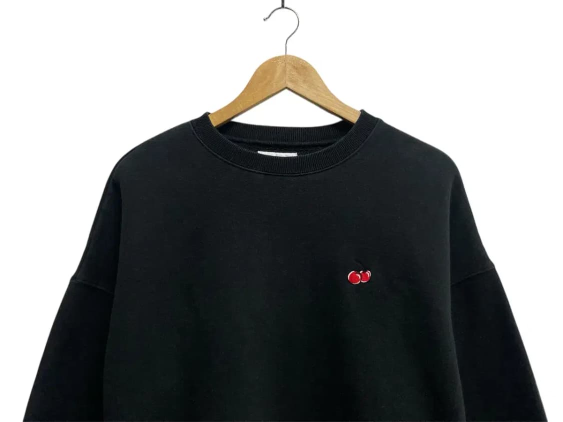 키르시 기모 블랙 맨투맨 free 상품이미지2