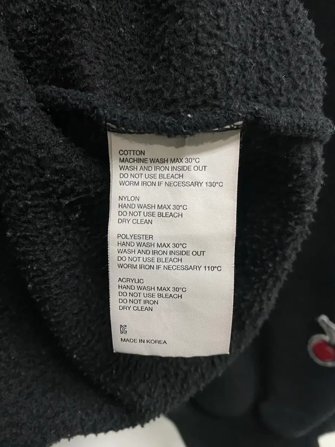 키르시 기모 블랙 맨투맨 free 상품이미지5