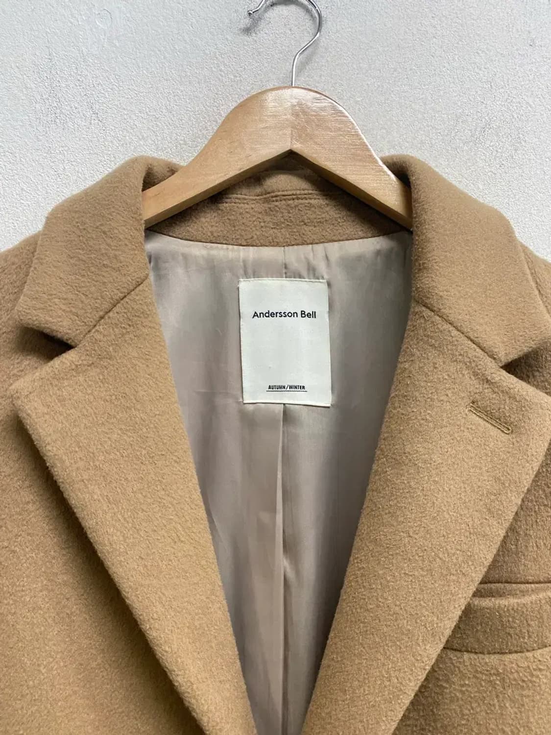 앤더슨벨 베이지 울 코트 M 상품이미지4