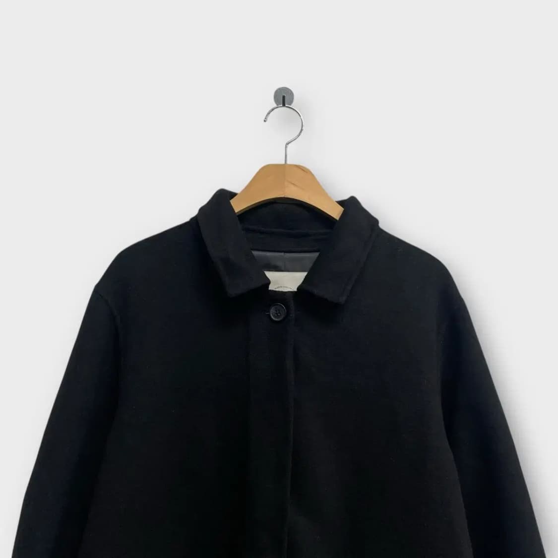 블랙 울혼방 발마칸 코트 S 상품이미지2