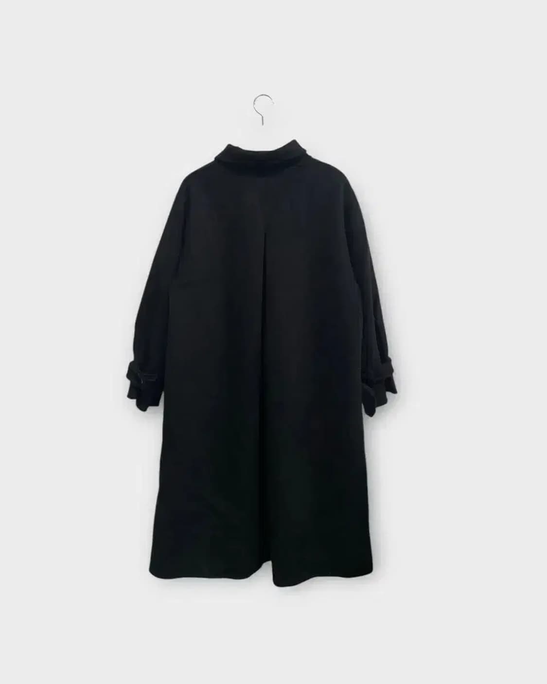 블랙 울혼방 발마칸 코트 S 상품이미지3