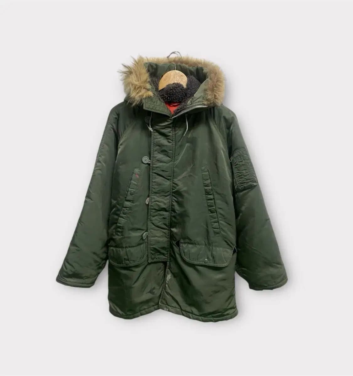 빈티지 야상 패딩 카키 XL 상품이미지1