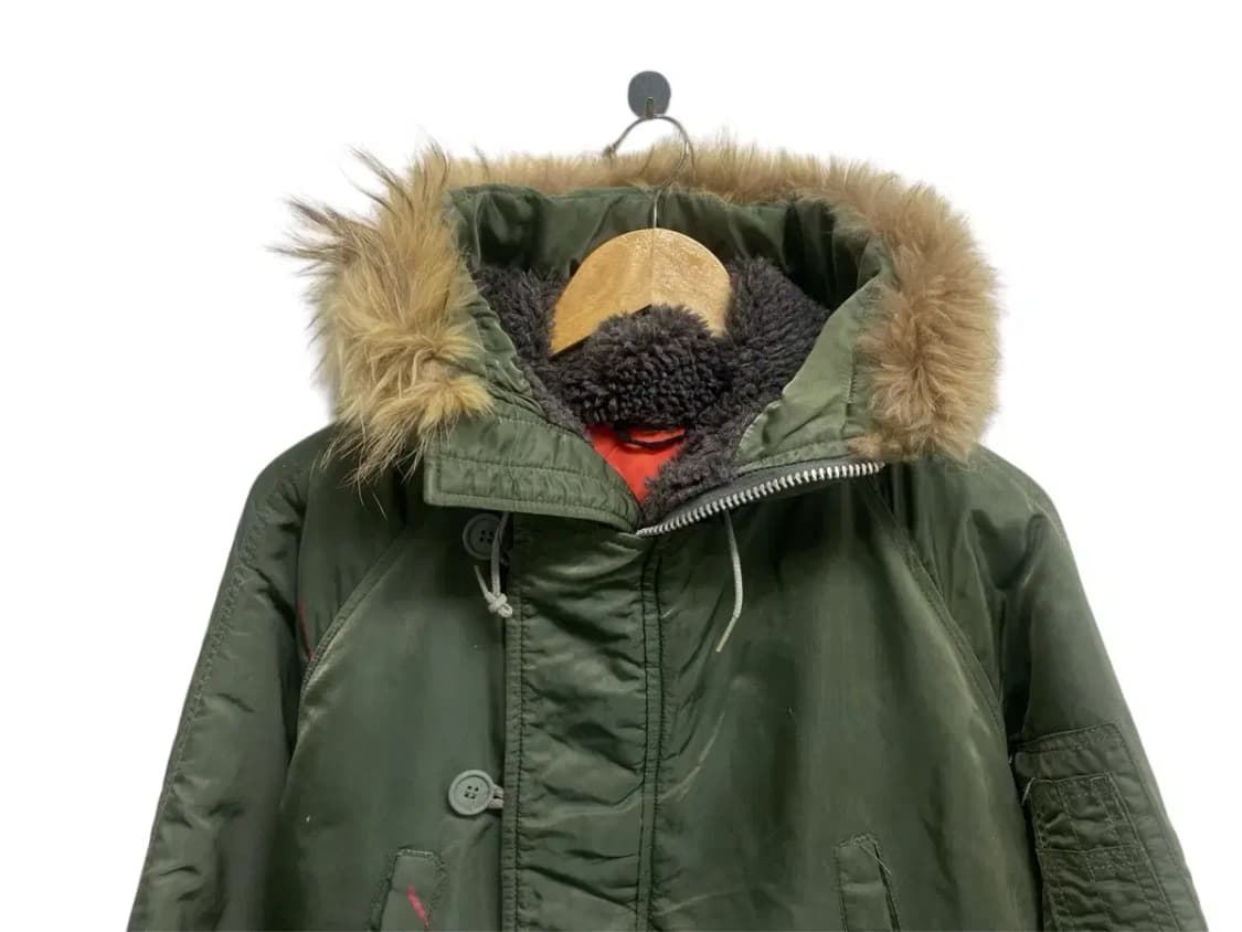 빈티지 야상 패딩 카키 XL 상품이미지2