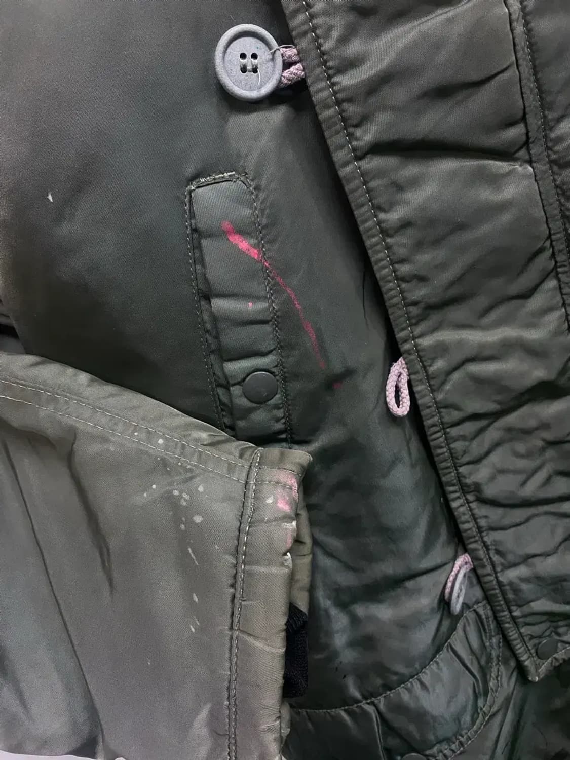 빈티지 야상 패딩 카키 XL 상품이미지6