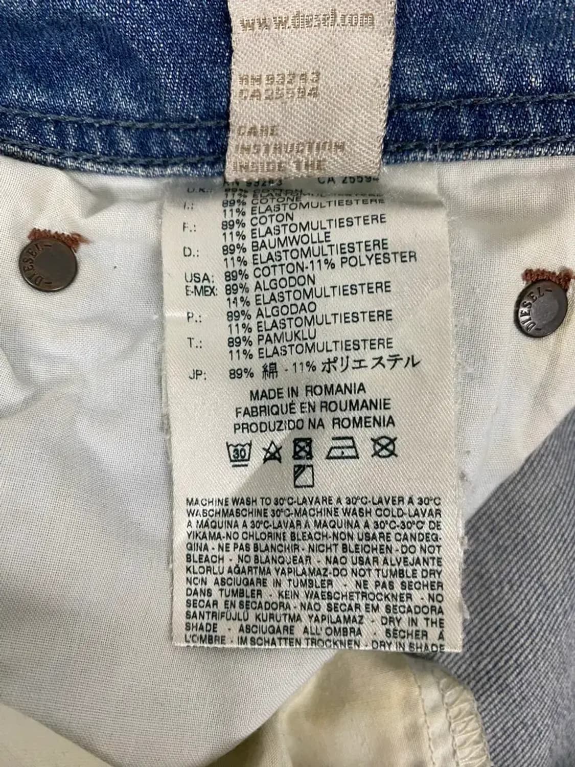 디젤Diesel 빈티지 워싱 데님 팬츠 -31인치 상품이미지8