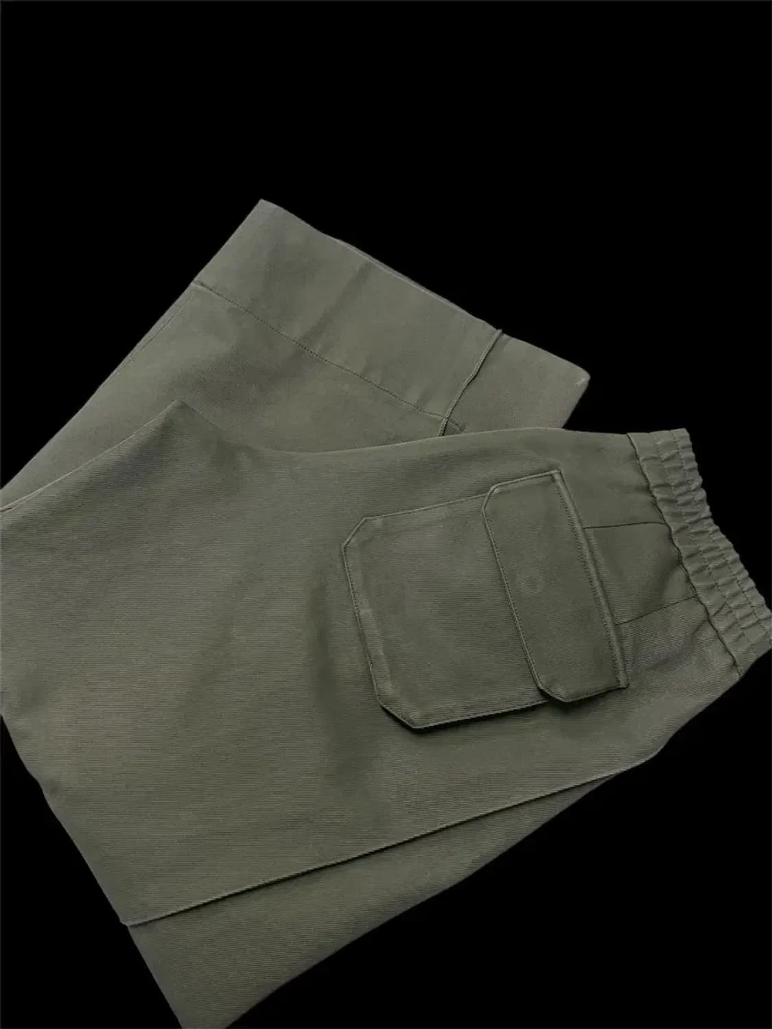 우영미 WYM 투턱 와이드 치노팬츠[카키] 46사이즈 상품이미지3