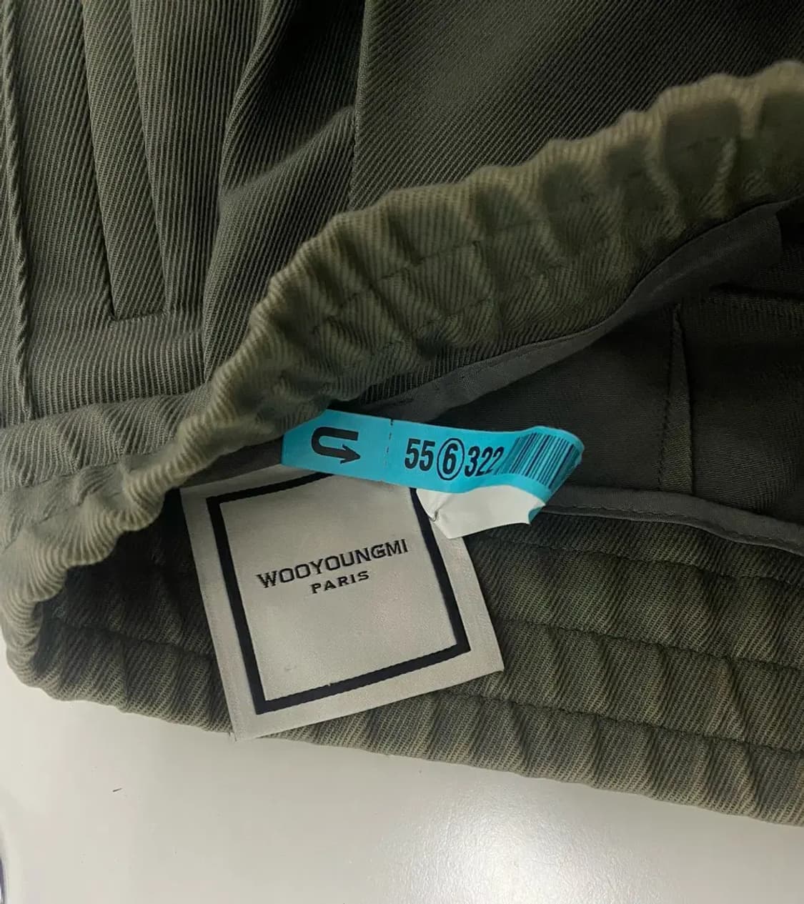 우영미 WYM 투턱 와이드 치노팬츠[카키] 46사이즈 상품이미지6