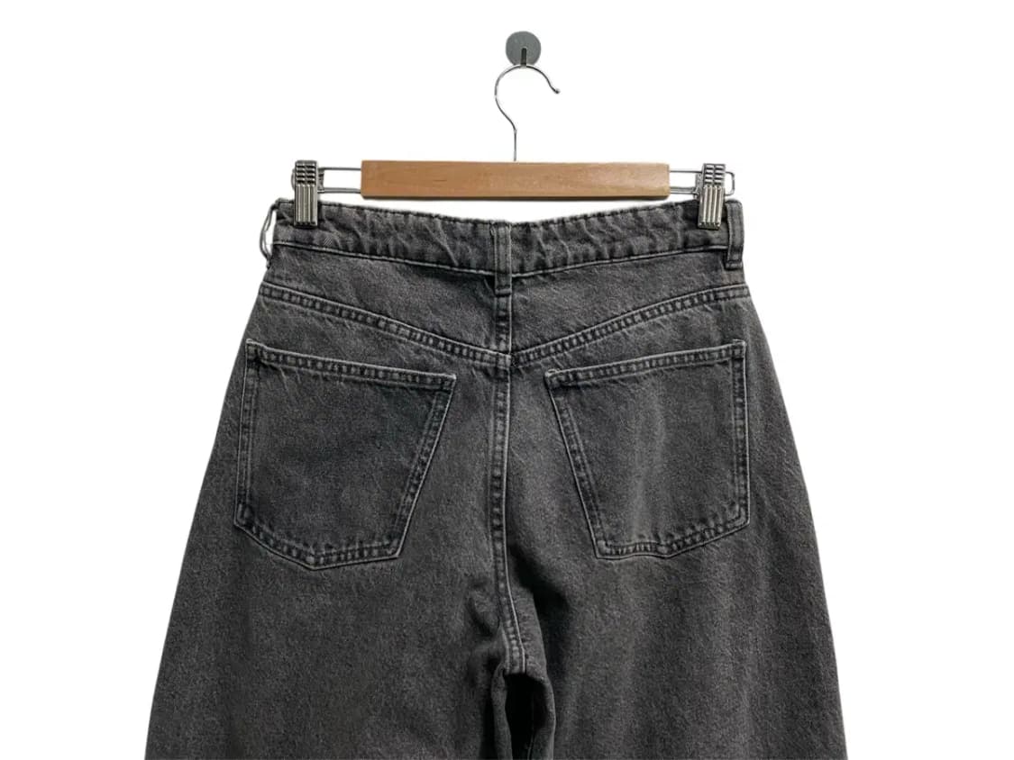 자라 ZARA 그레이 데님 와이드 팬츠 - 25인치 상품이미지3
