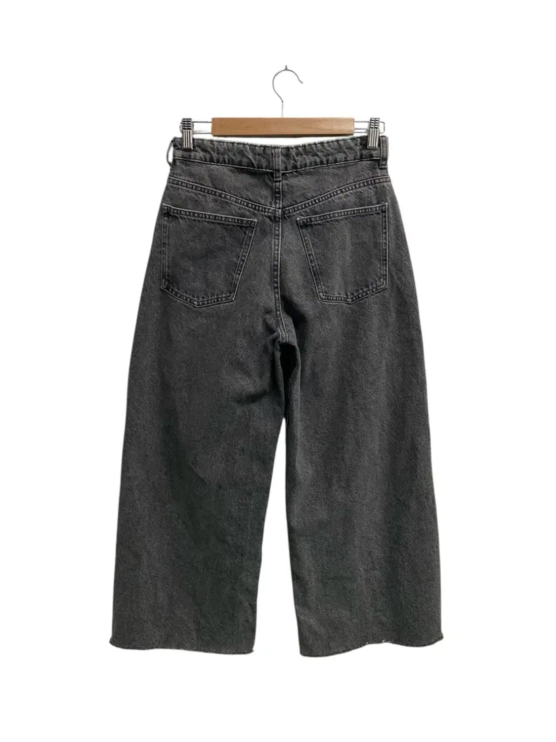 자라 ZARA 그레이 데님 와이드 팬츠 - 25인치 상품이미지4