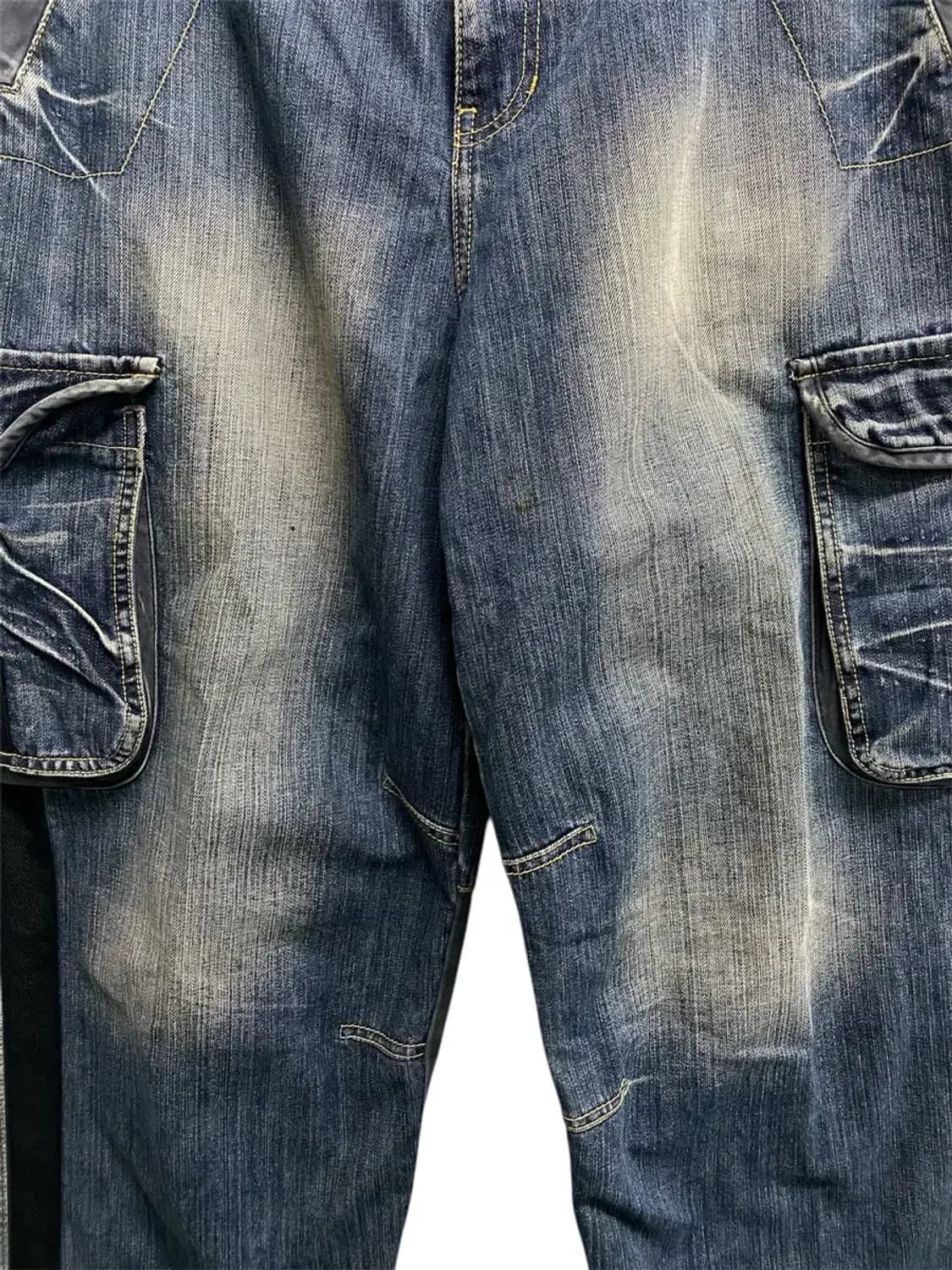 MF 힙합 와이드 데님 카고팬츠  36-37인치 상품이미지4