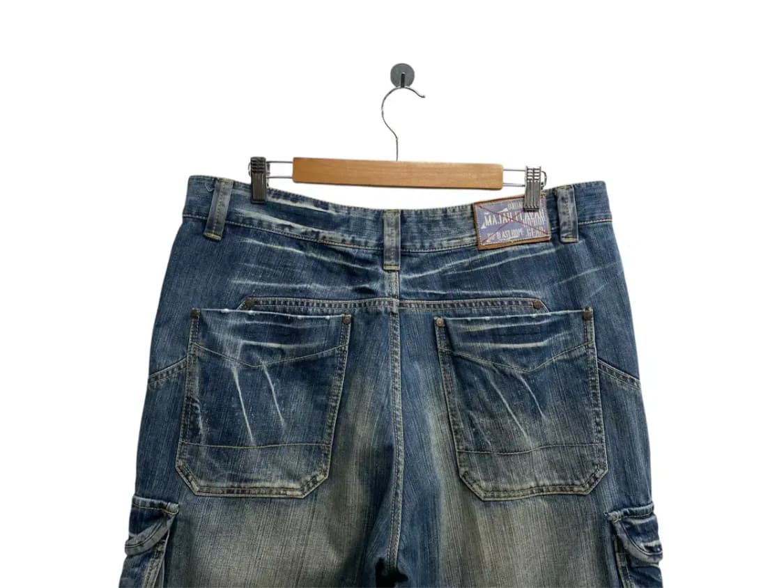 MF 힙합 와이드 데님 카고팬츠  36-37인치 상품이미지6