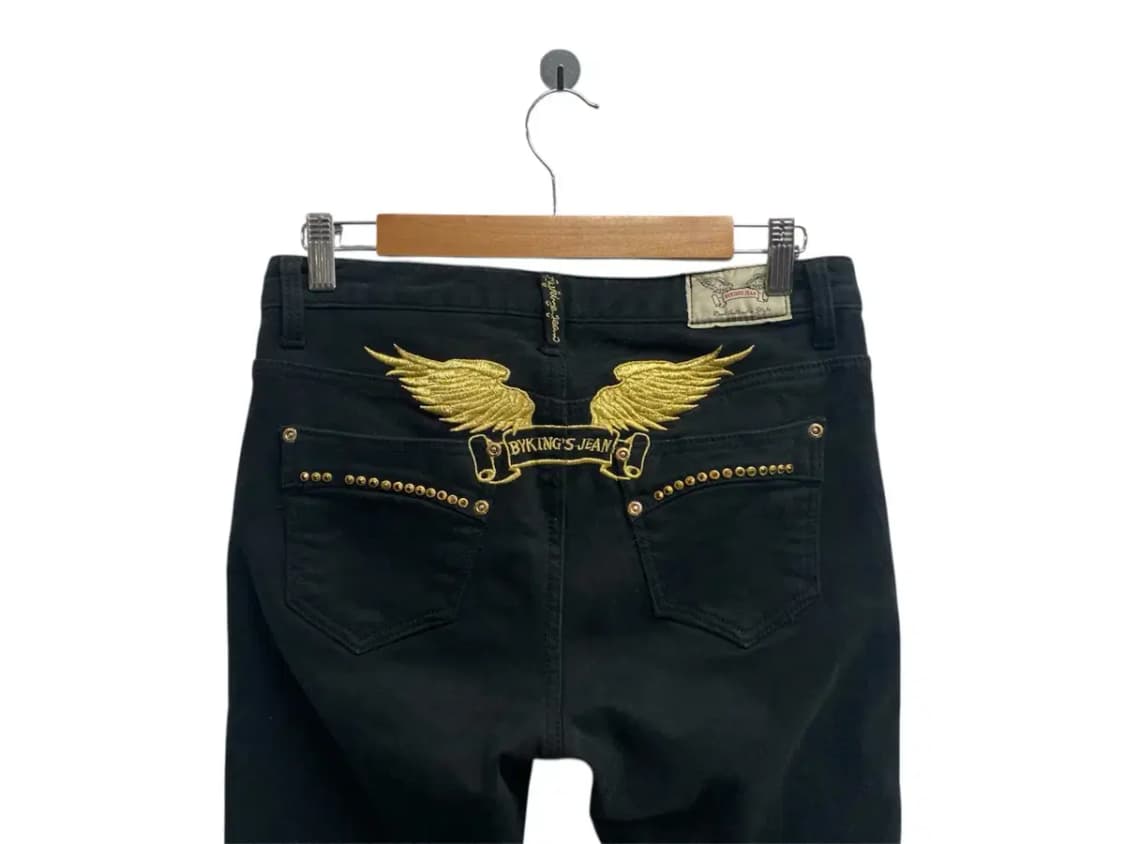 골드윙 블랙 백포켓 팬츠 L 상품이미지3