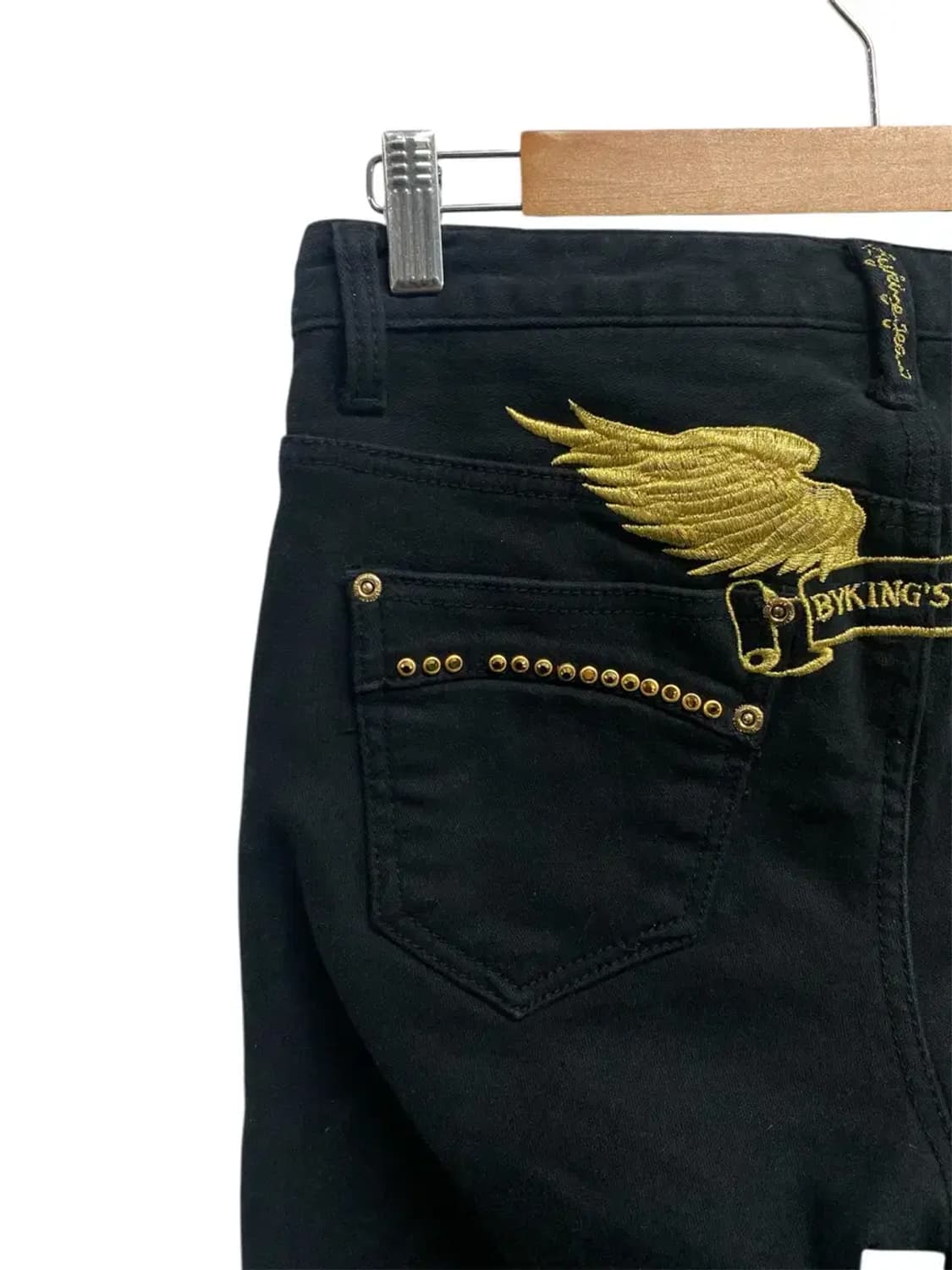 골드윙 블랙 백포켓 팬츠 L 상품이미지4