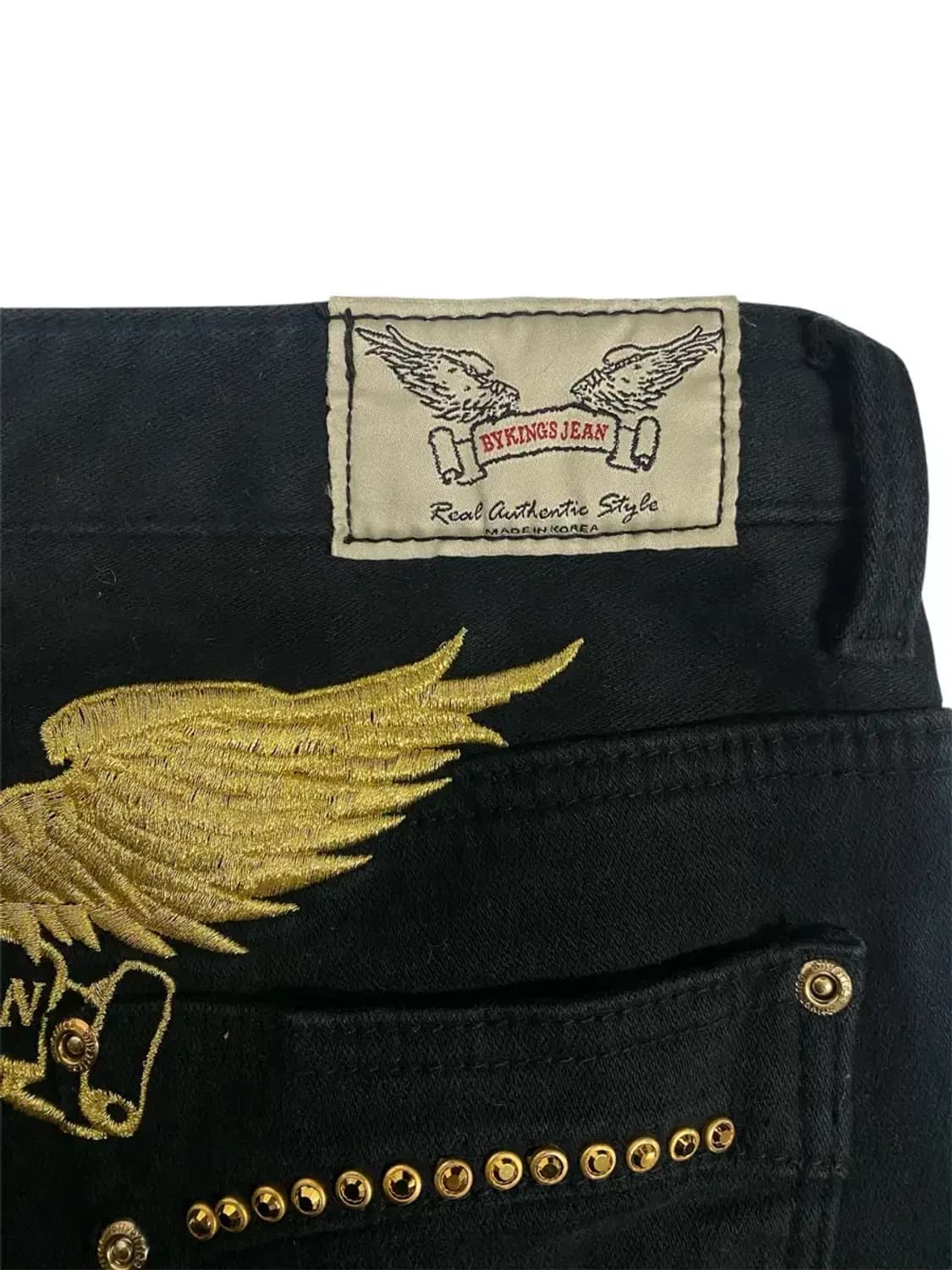 골드윙 블랙 백포켓 팬츠 L 상품이미지5