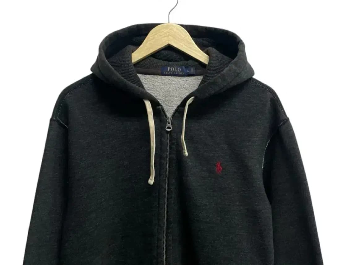폴로 랄프로렌 레드포니 차콜 후드집업 L 상품이미지2