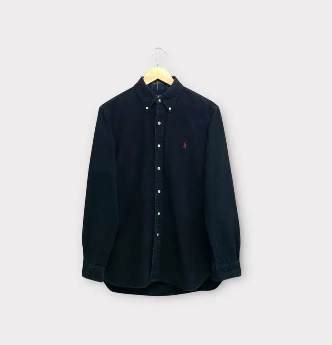폴로 랄프로렌 블랙 레드포니 코튼셔츠M 상품이미지1