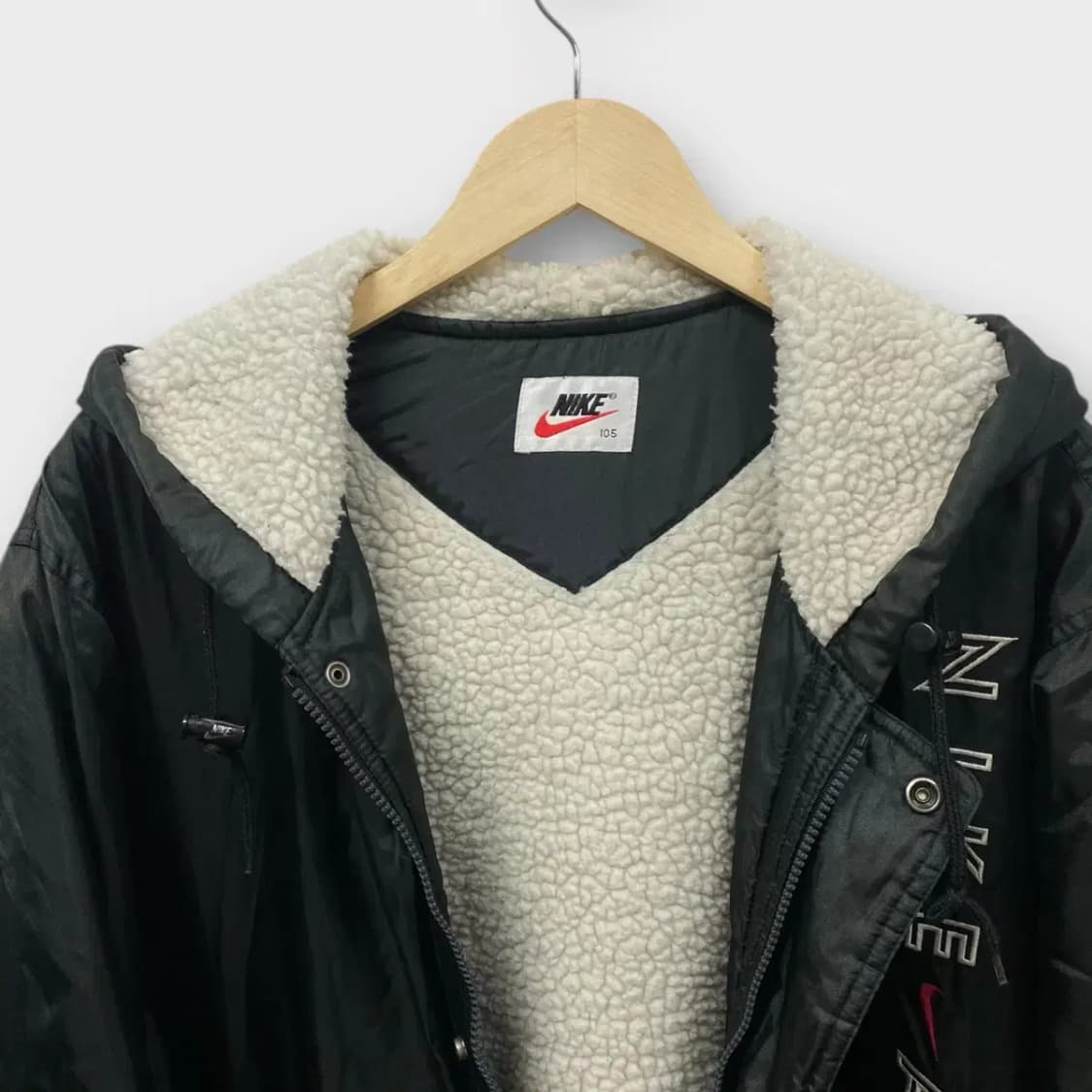 나이키 에어 빅로고 올드스쿨 쉐르파 패딩 돕바 XL 상품이미지4