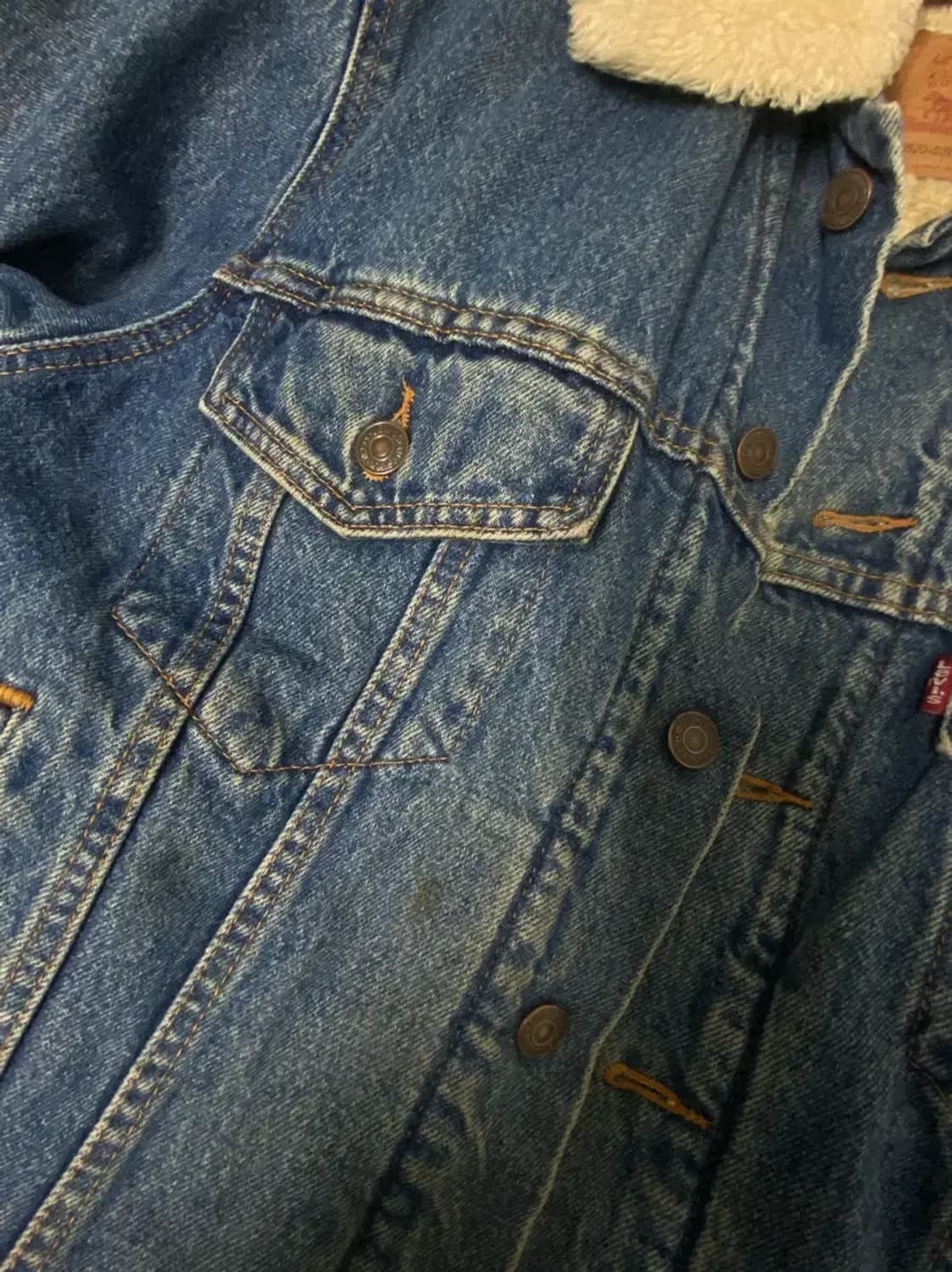 리바이스 쉐르파 데님 트러커 자켓 S 상품이미지7