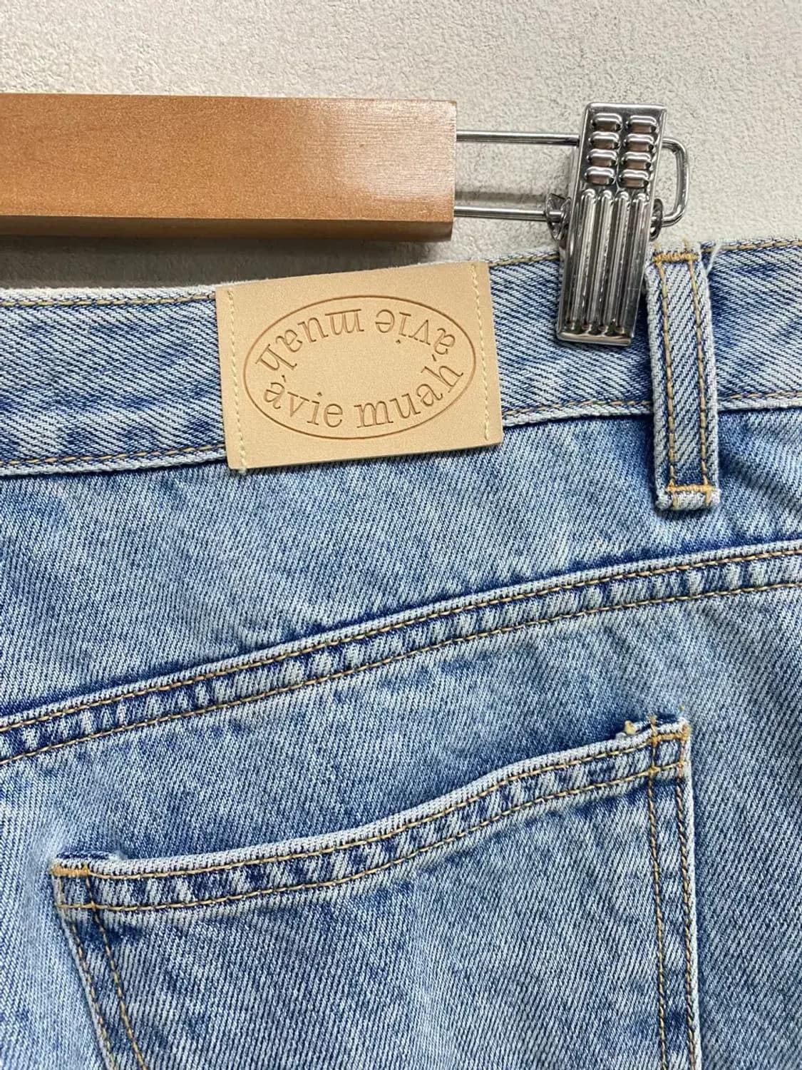 아비에무아 Avie muah 연청색 데님 팬츠 L 상품이미지5