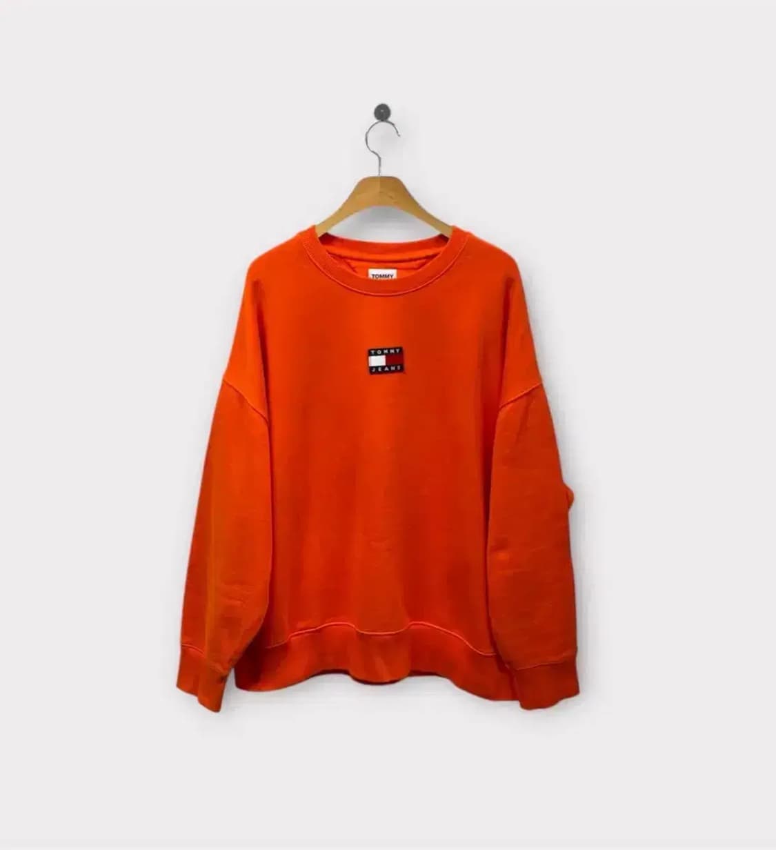 타미 뱃지 스웨트 오렌지색 맨투맨 XL 상품이미지1