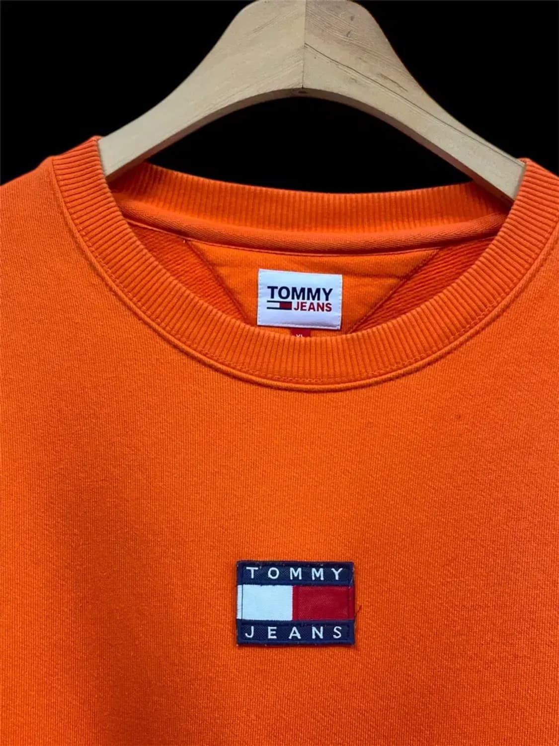 타미 뱃지 스웨트 오렌지색 맨투맨 XL 상품이미지2