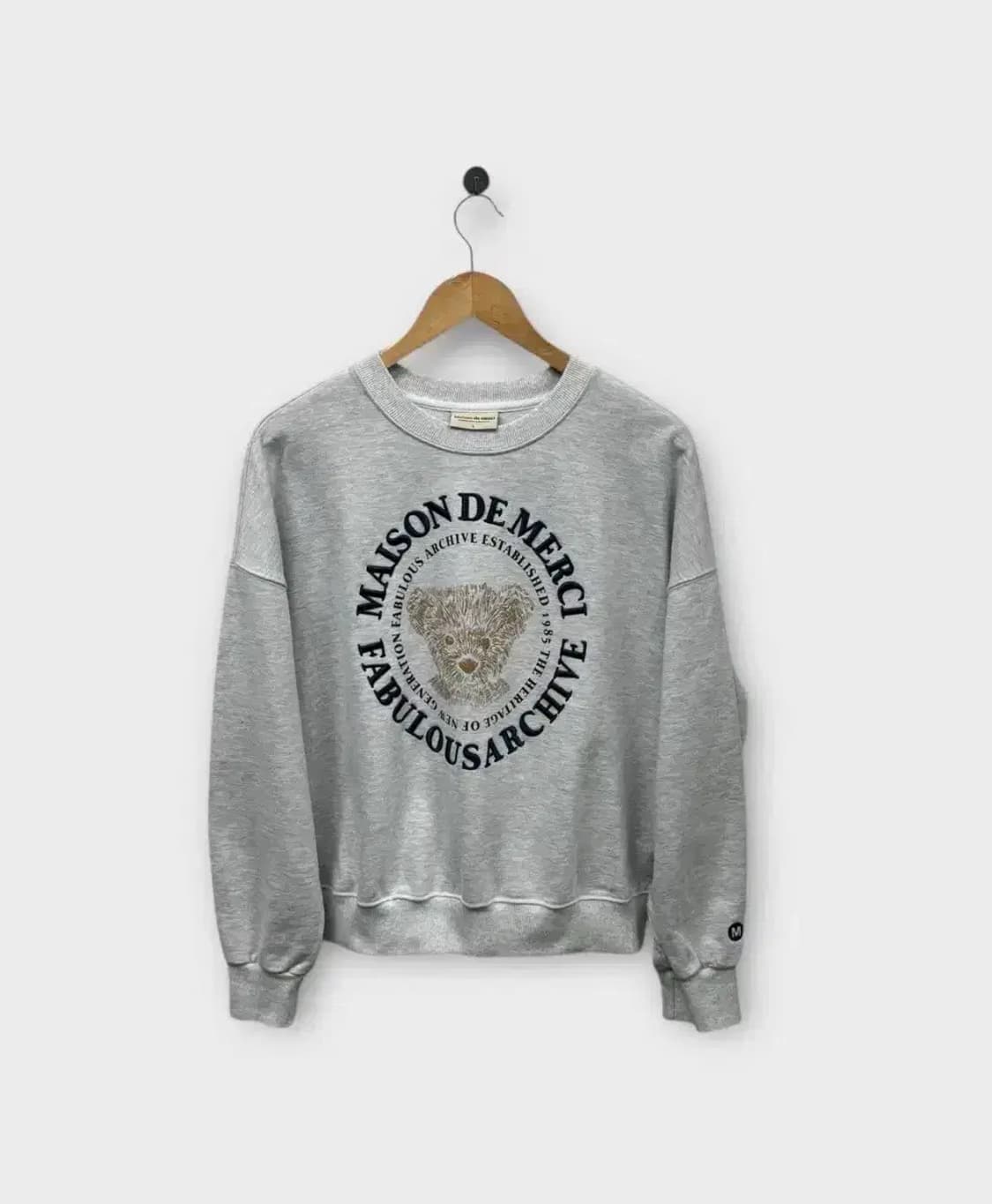 패블러스아카이브 베어프렌즈 맨투맨 애쉬그레이 L 상품이미지1