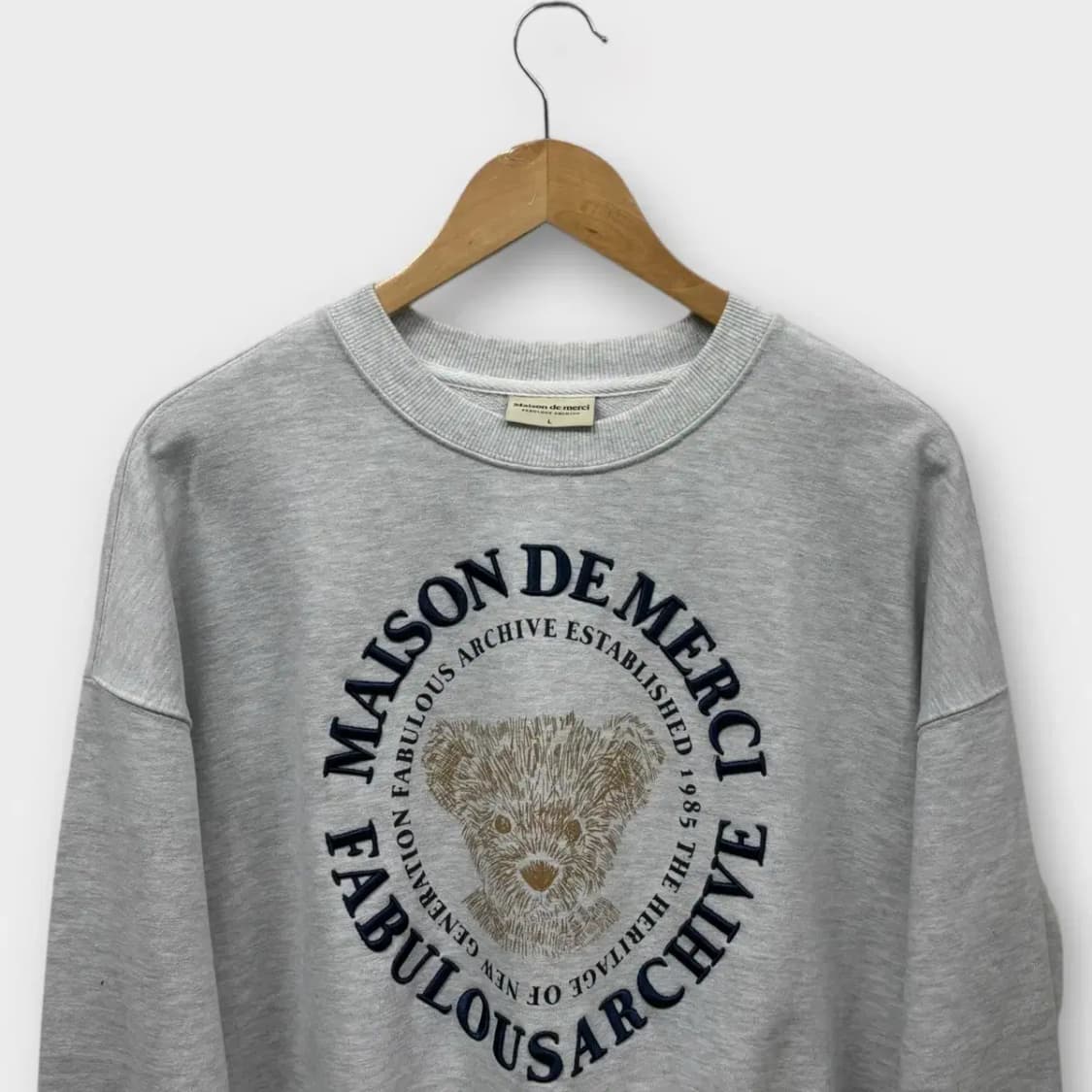 패블러스아카이브 베어프렌즈 맨투맨 애쉬그레이 L 상품이미지2