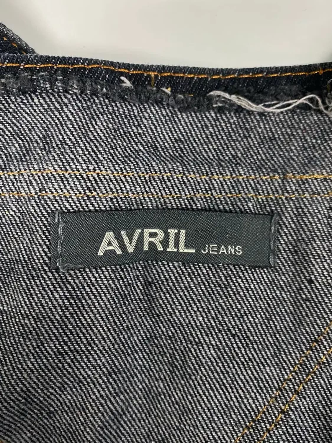 빈티지 AVRIL 진청 데님 오버롤 팬츠 2XL 상품이미지5