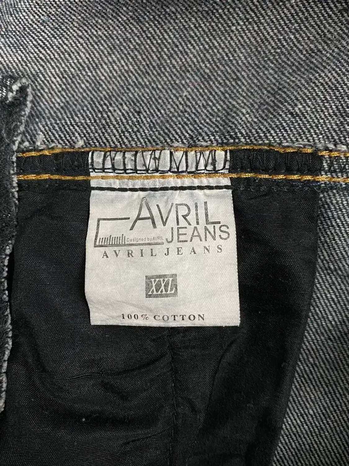 빈티지 AVRIL 진청 데님 오버롤 팬츠 2XL 상품이미지6