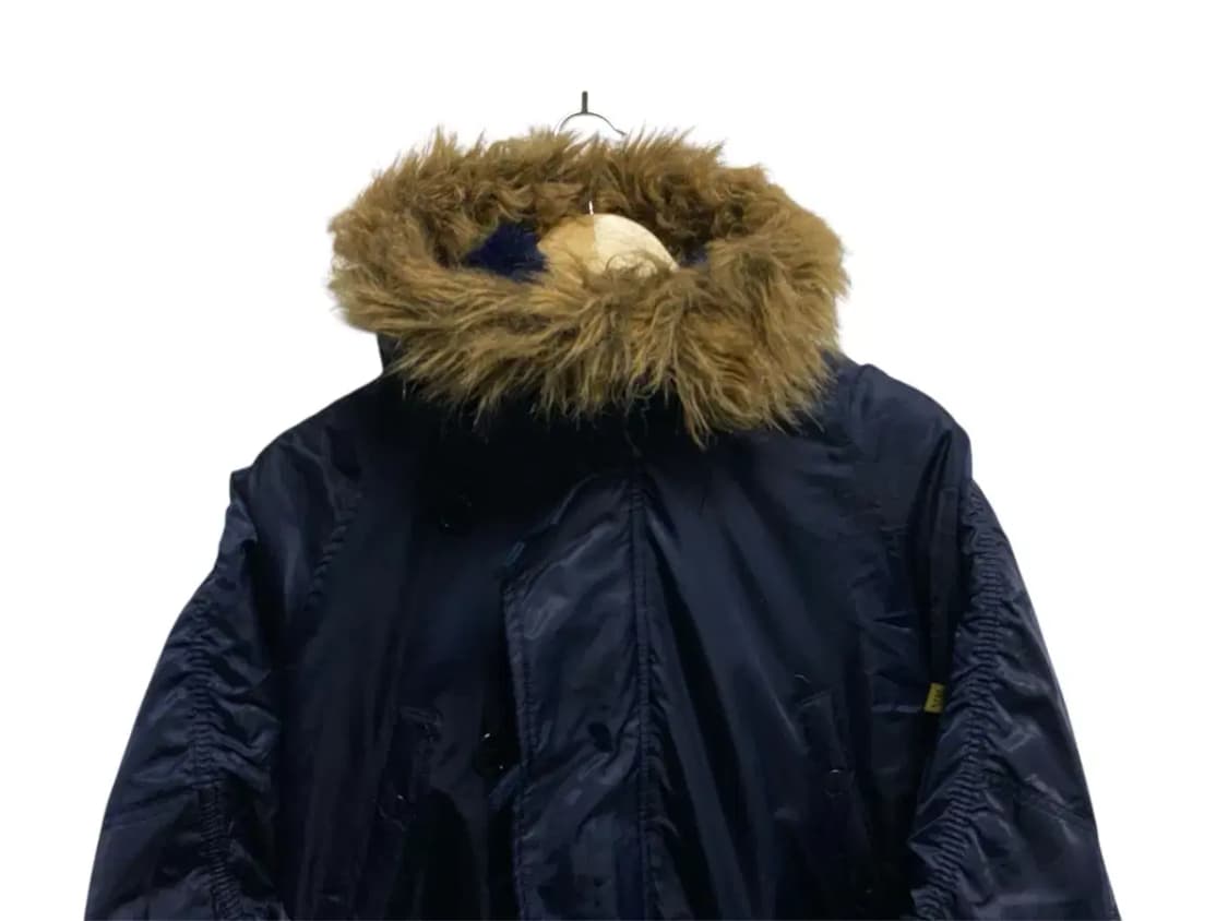 알파인더스트리 야상점퍼 네이비 XS-M 상품이미지2