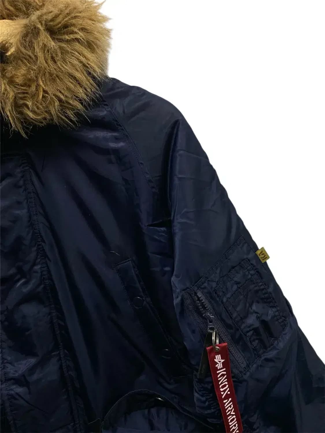 알파인더스트리 야상점퍼 네이비 XS-M 상품이미지5