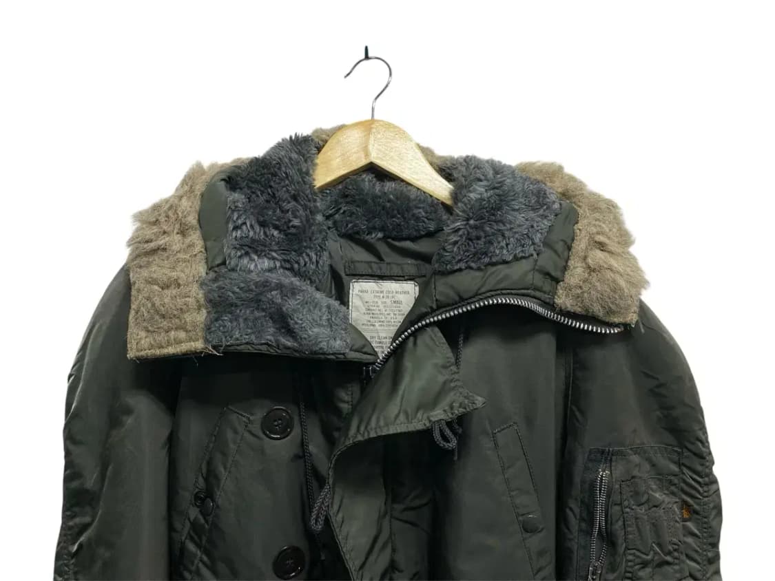 알파인더스트리 야상점퍼 카키 S-M 상품이미지4