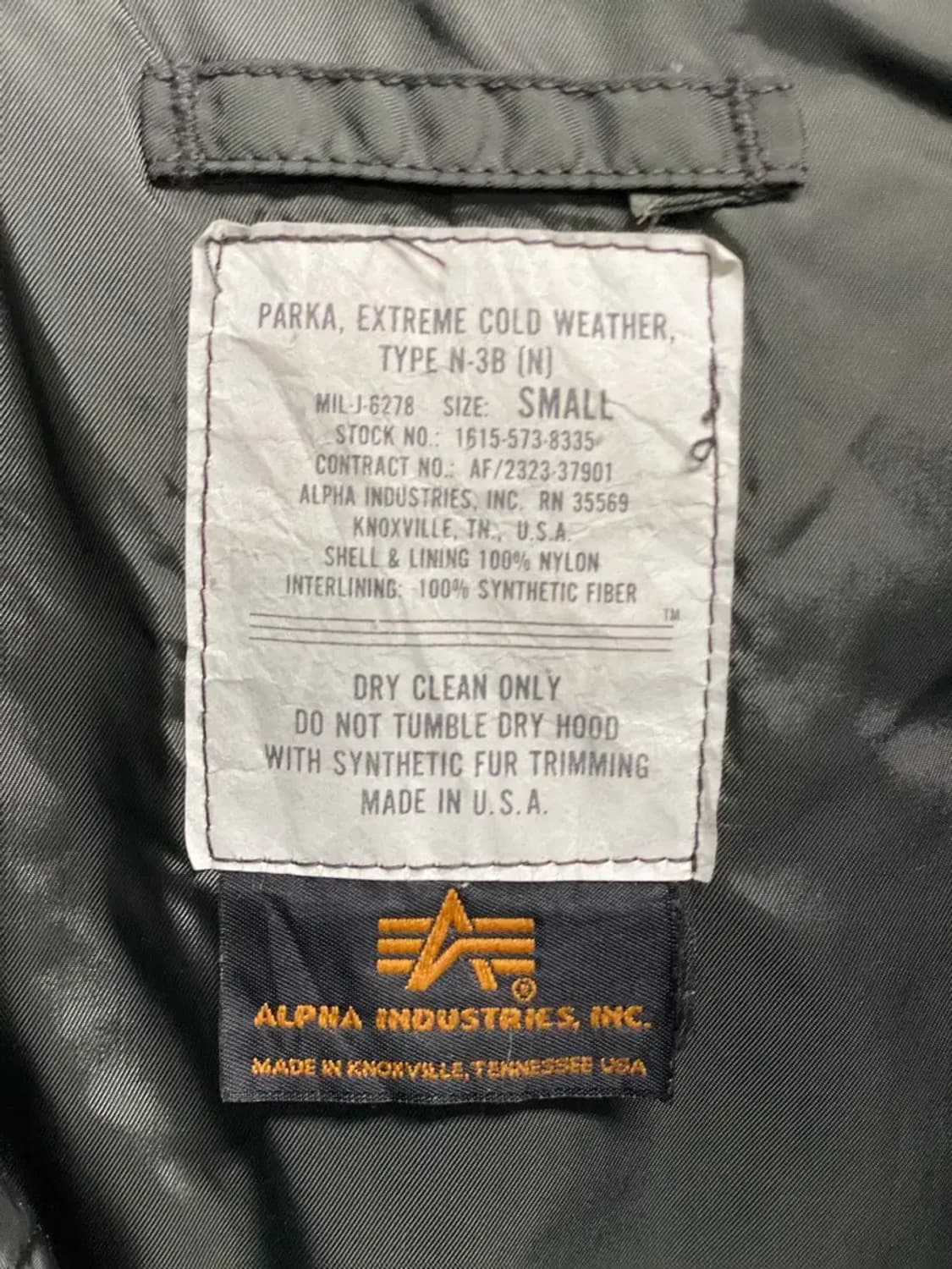 알파인더스트리 야상점퍼 카키 S-M 상품이미지8