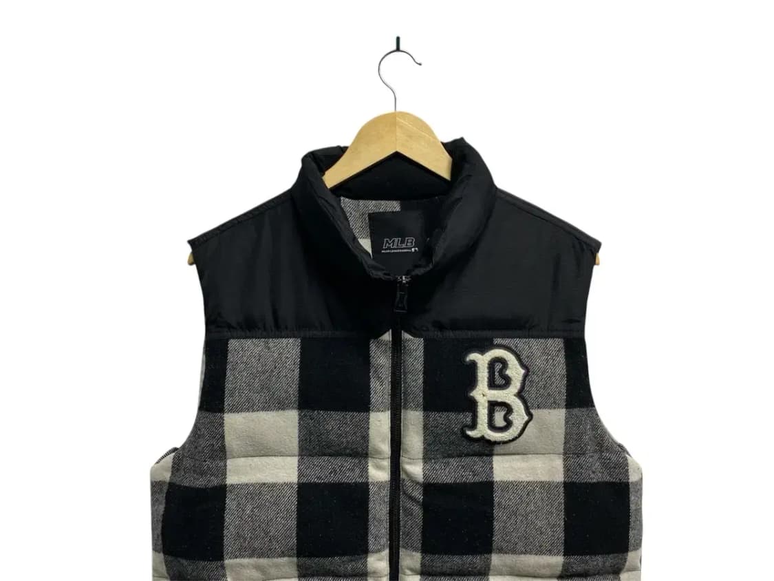 MLB 체커보드 패딩 조끼 L 상품이미지2