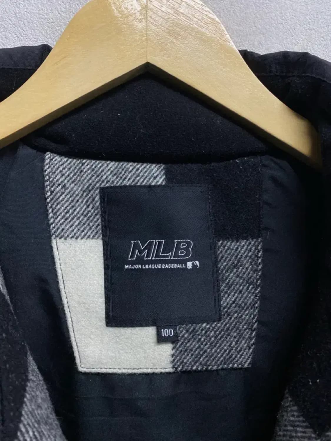 MLB 체커보드 패딩 조끼 L 상품이미지5