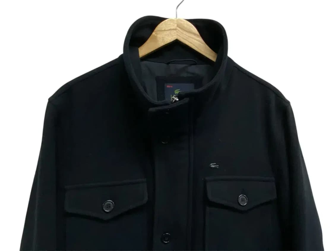 라코스테 울 혼방 하이넥 모직 반코트 L 상품이미지4