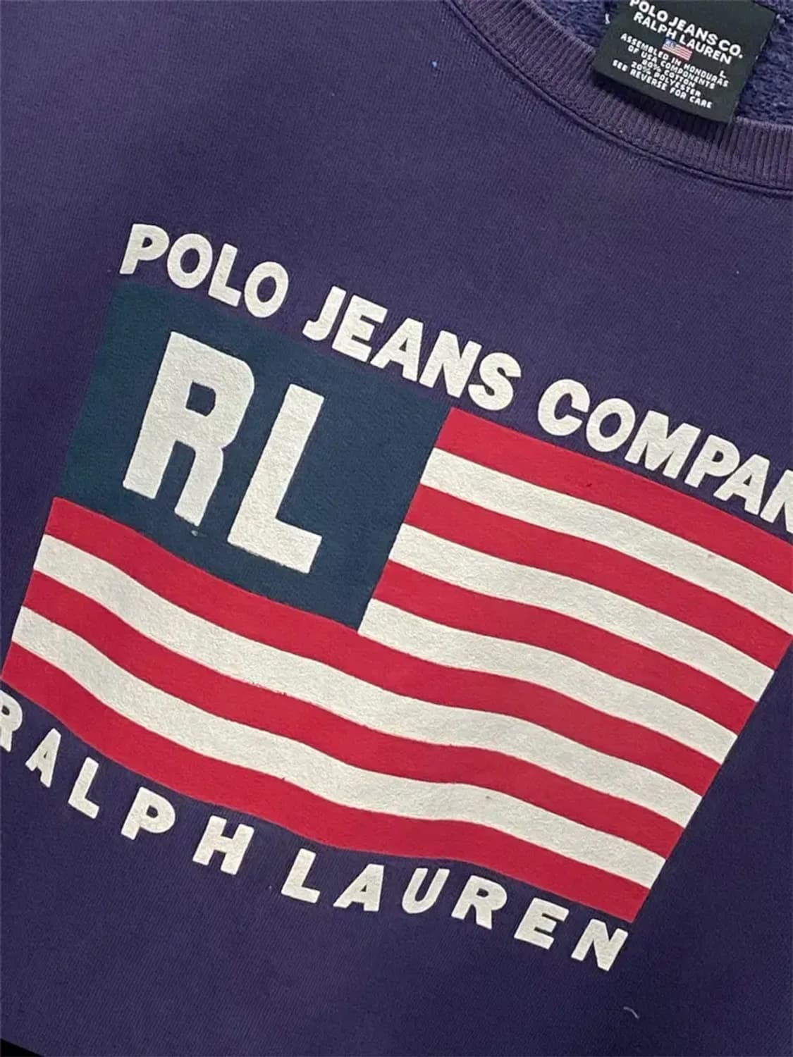 폴로랄프로렌진스 아메리칸 플래그 성조기 기모 스웻셔츠 L 상품이미지3