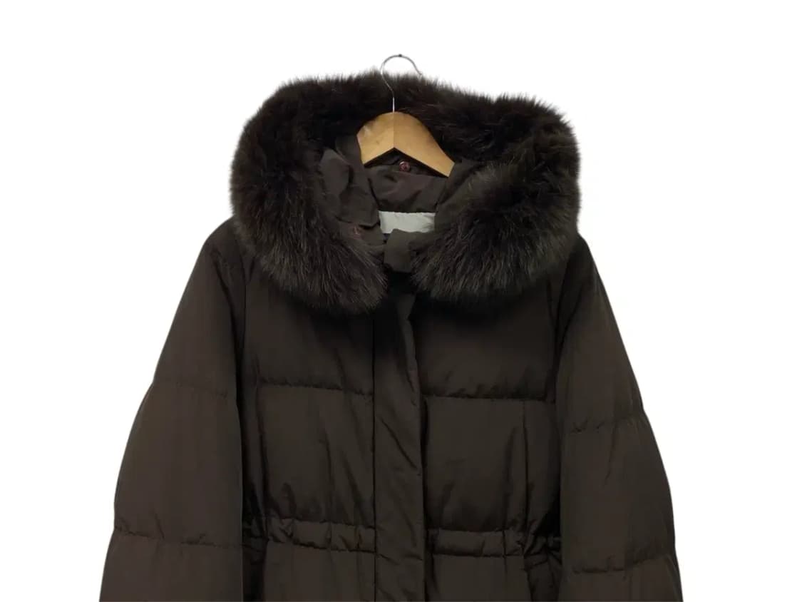 빈폴 여성 여우털 브라운 구스 롱패딩 M 상품이미지2
