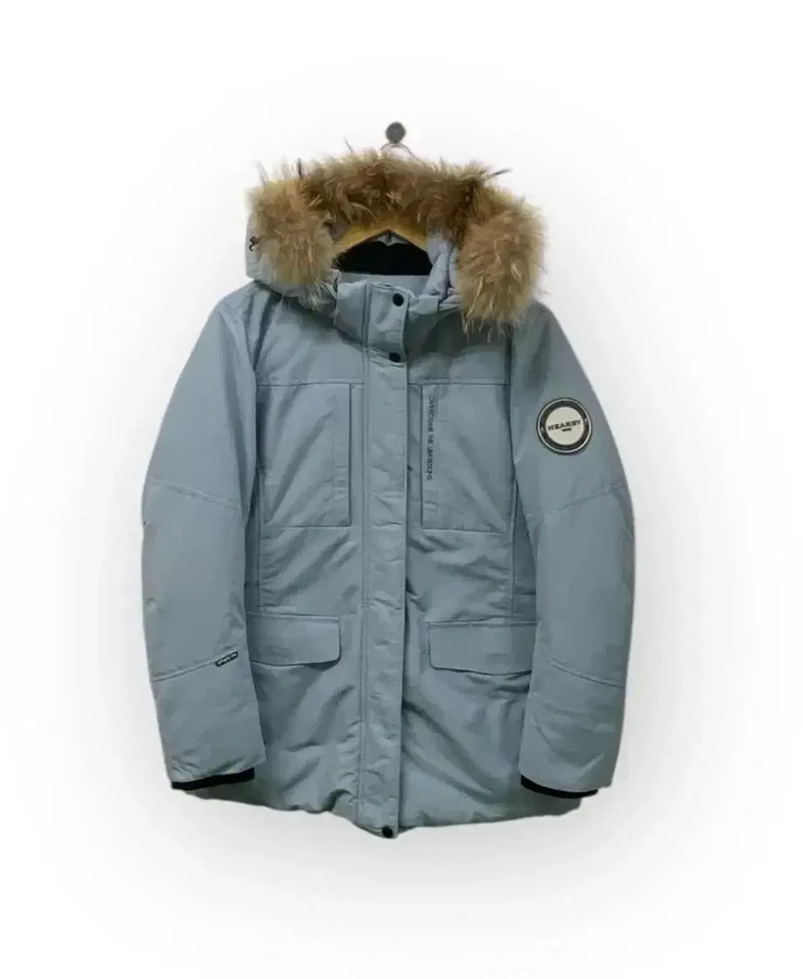 TBJ 천연 너구리털 덕다운 블루패딩 90 상품이미지1