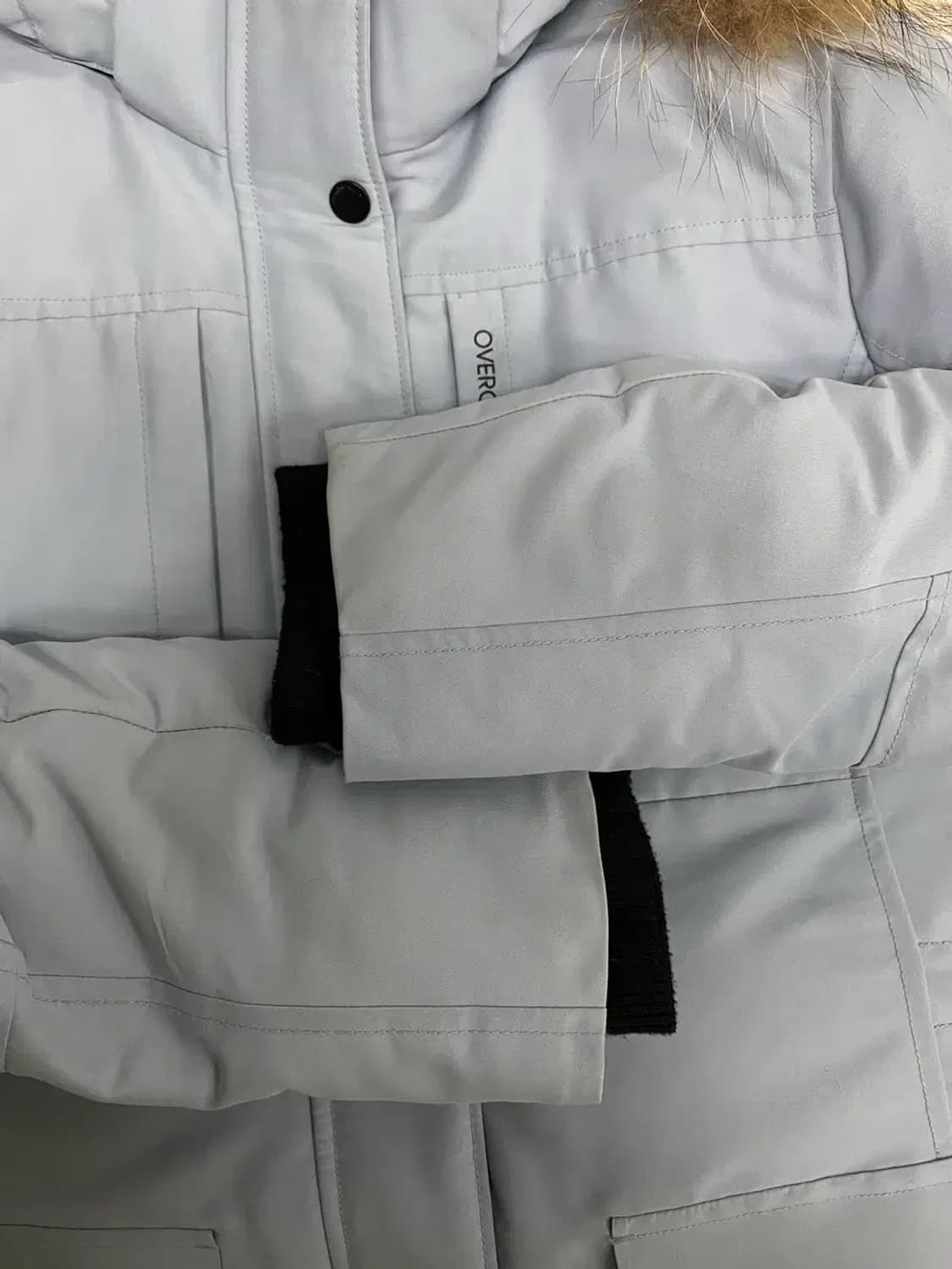 TBJ 천연 너구리털 덕다운 블루패딩 90 상품이미지7