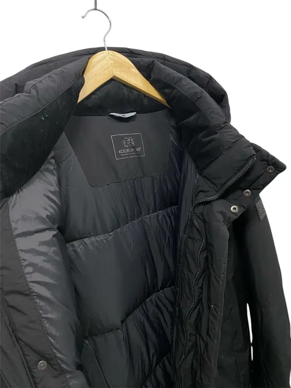 코오롱스포츠 구스 롱다운 코트 블랙 2XL 상품이미지5