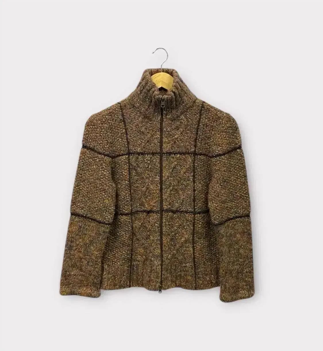 DKNY 브라운 혼방 보카시 니트 가디건 S 상품이미지1