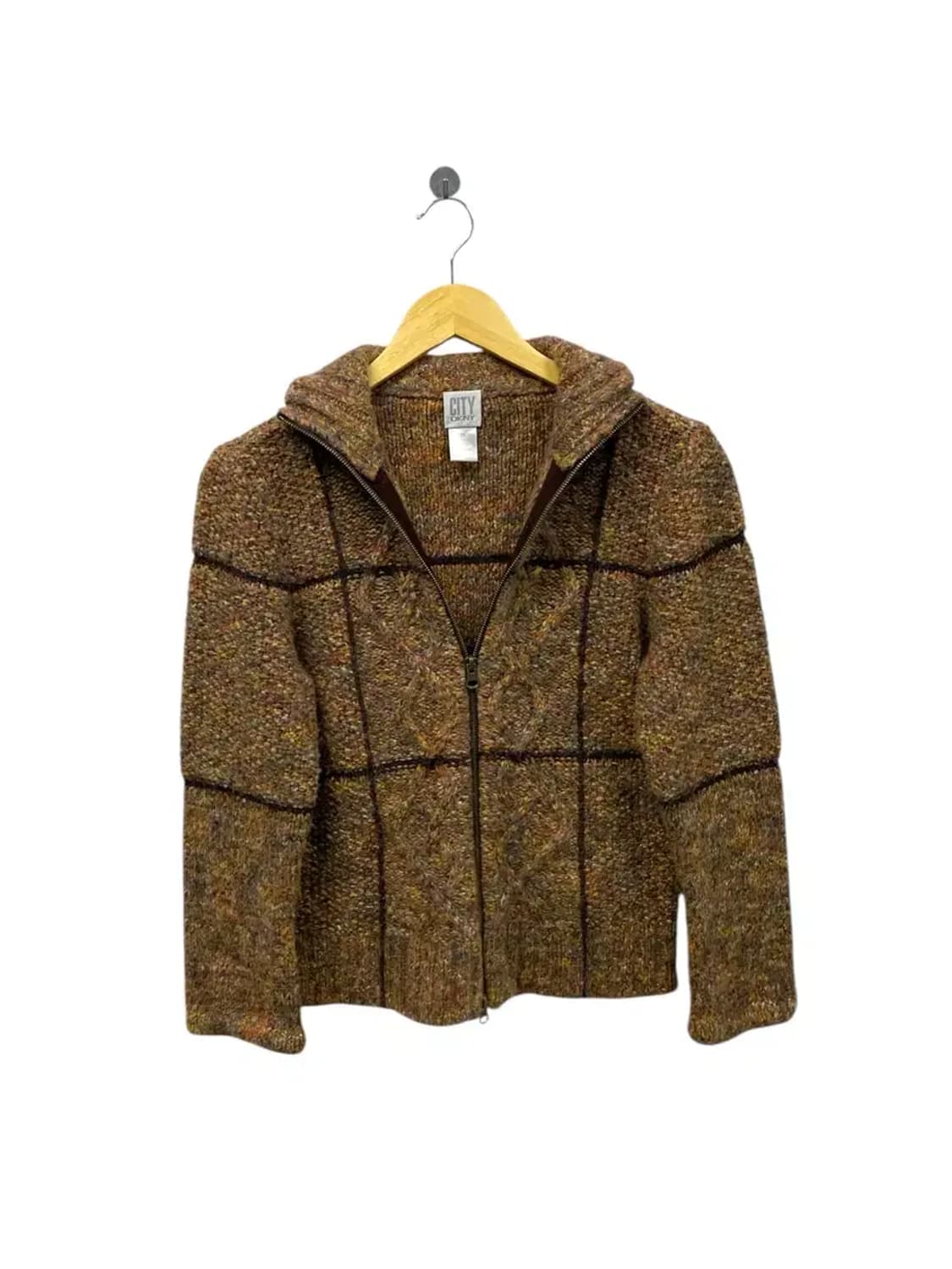 DKNY 브라운 혼방 보카시 니트 가디건 S 상품이미지2