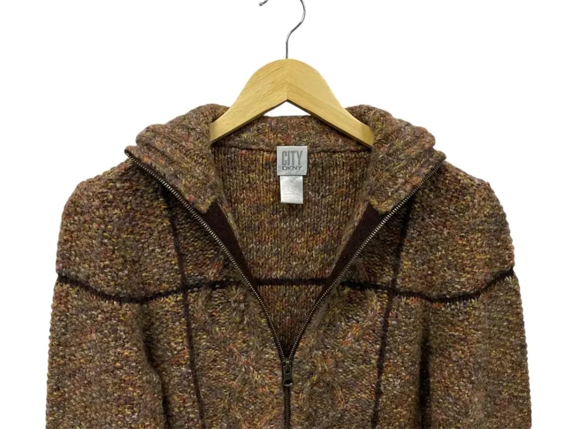 DKNY 브라운 혼방 보카시 니트 가디건 S 상품이미지4