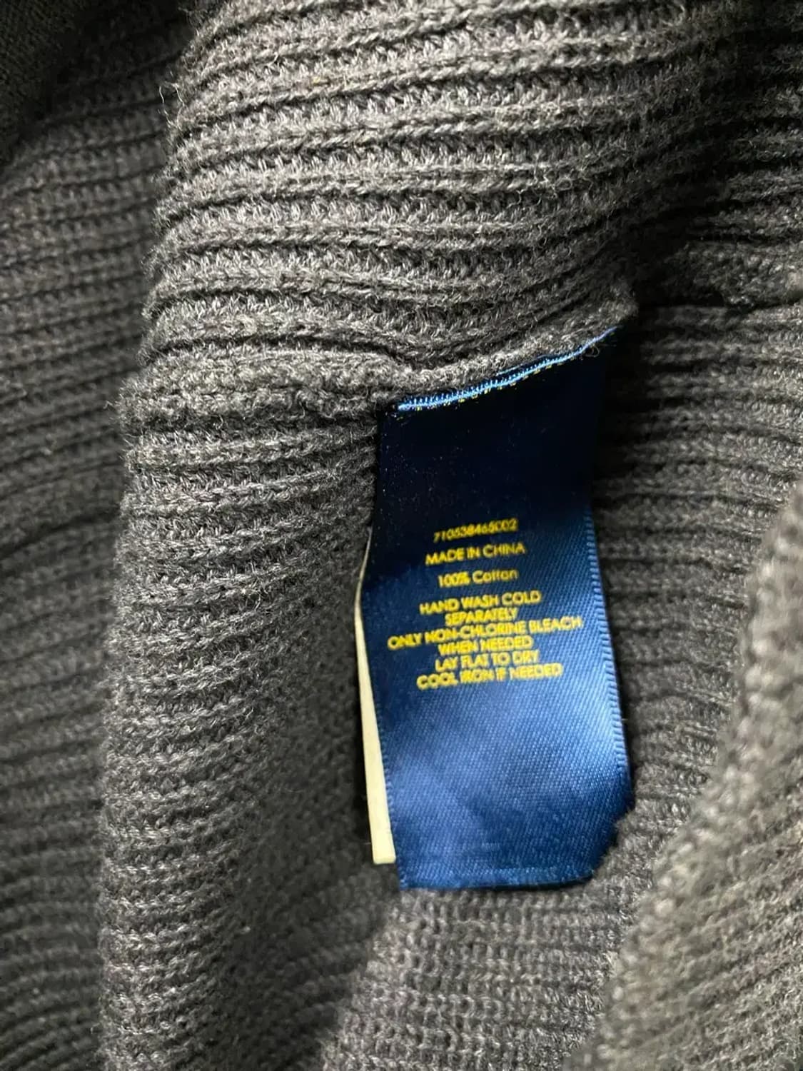 폴로랄프로렌 진그레이 넥집업 가디건 M 상품이미지5