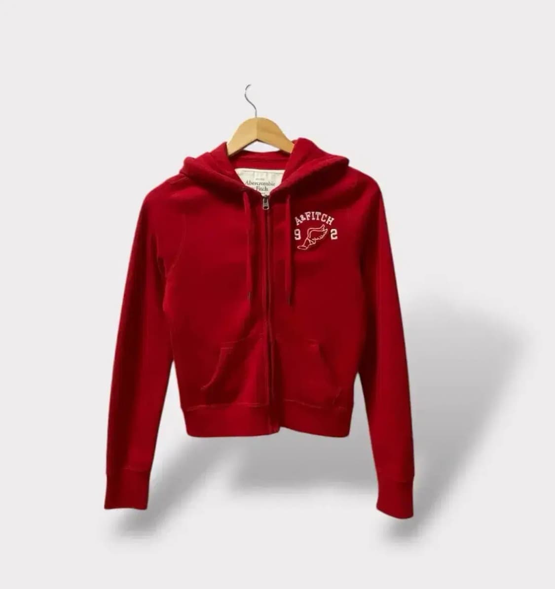 아베크롬비 기모 레드 후드집업 S-M 상품이미지1