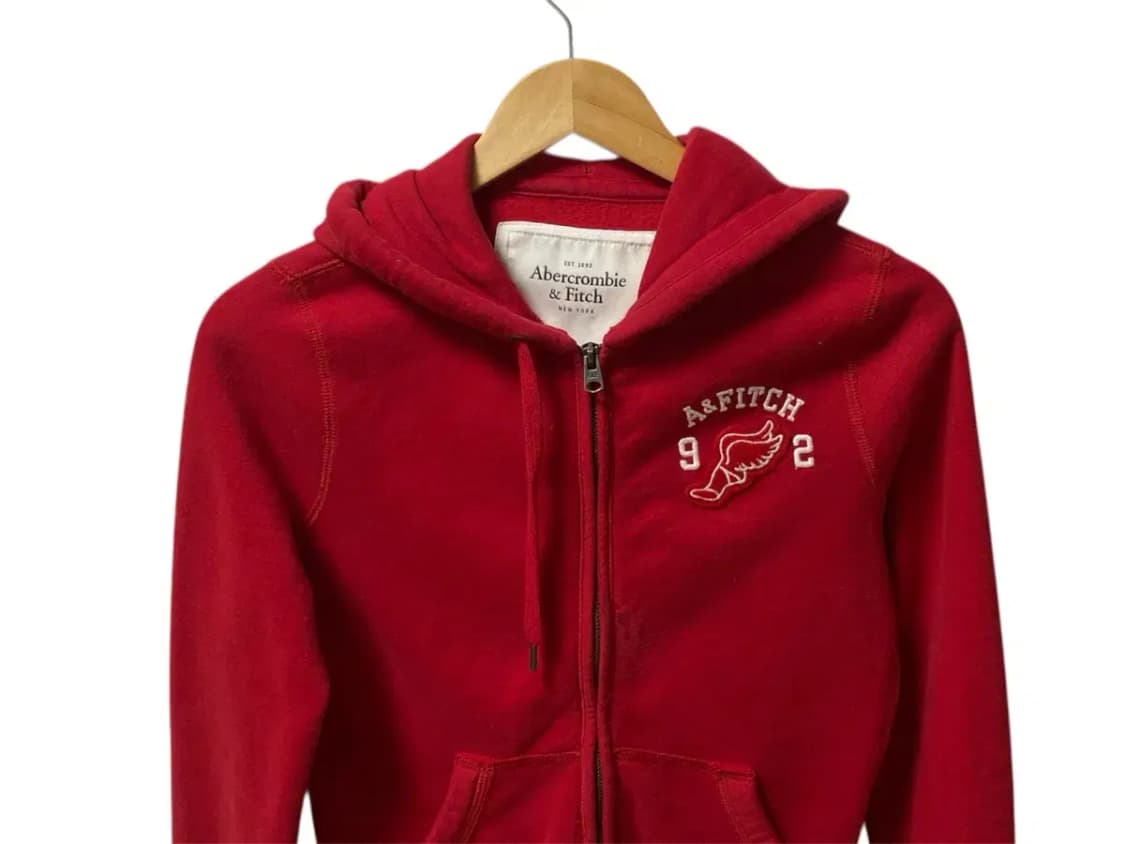 아베크롬비 기모 레드 후드집업 S-M 상품이미지2