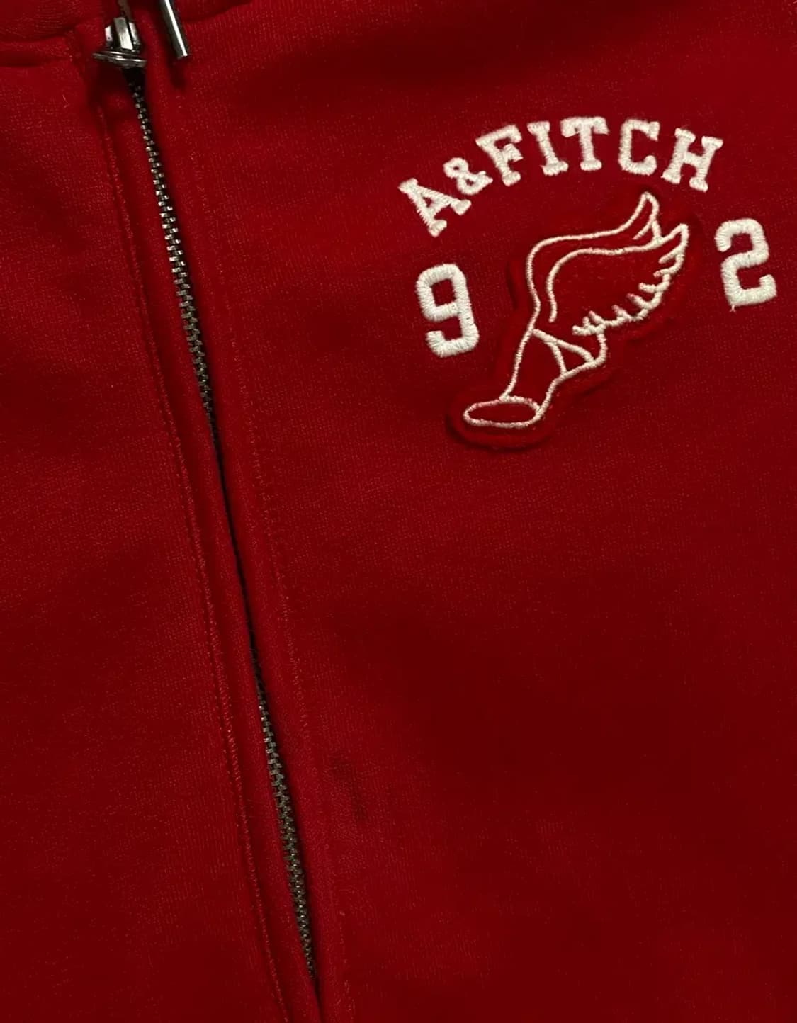 아베크롬비 기모 레드 후드집업 S-M 상품이미지5