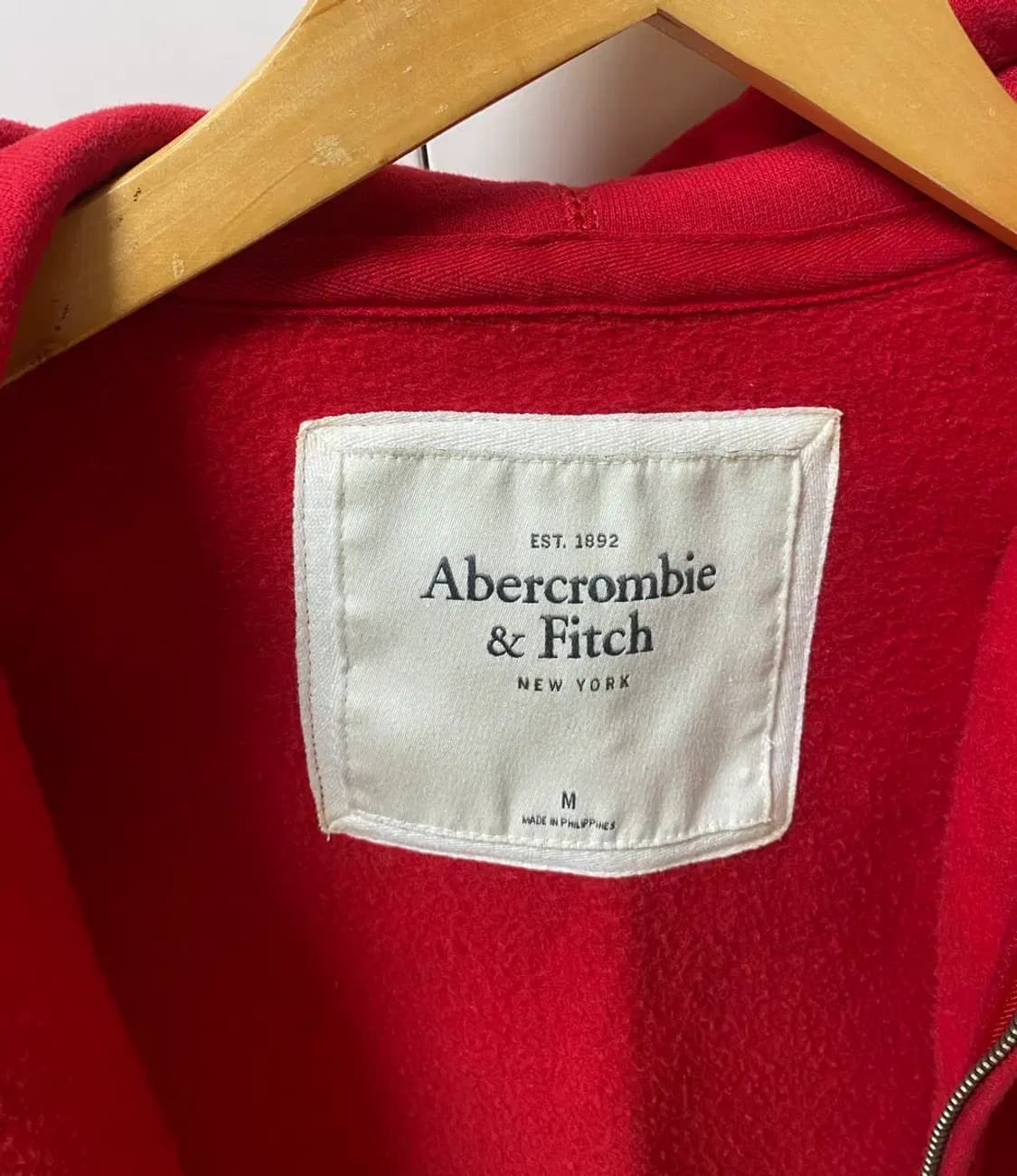 아베크롬비 기모 레드 후드집업 S-M 상품이미지6